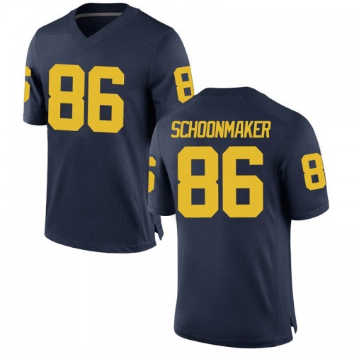 Luke Schoonmaker Michigan Wolverines Men's NCAA #86 Navy Replica Brand Jordan College Stitched Football Jersey FYN5554TD